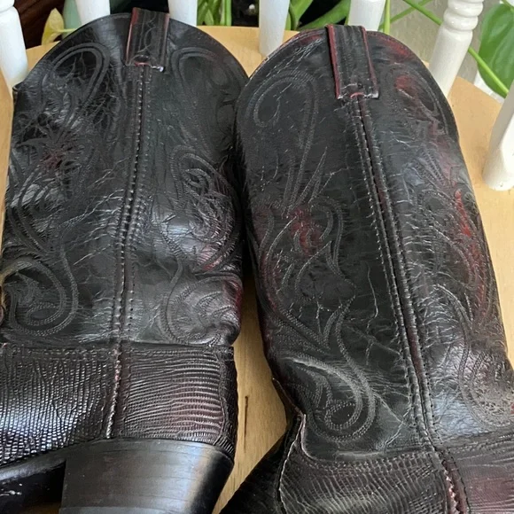 Dan Post Black Western Boots - Picture 5 of 8